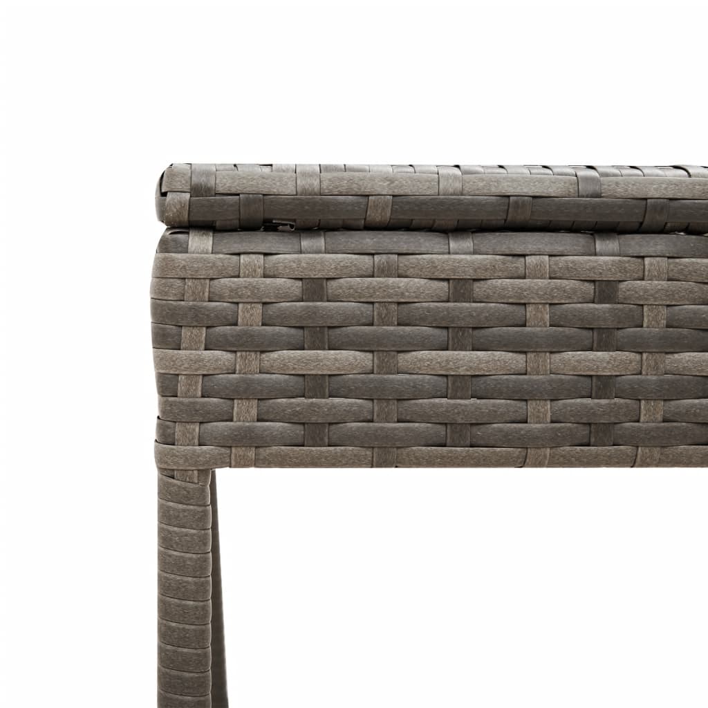 Lettini Prendisole 2 pz con Tavolino Grigio in Polyrattan - homemem39