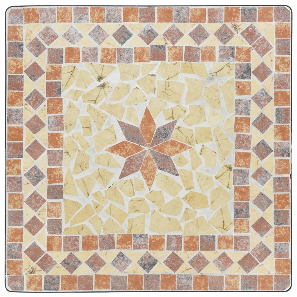 Tavolo da Bistrò a Mosaico Terracotta 60x60x74 cm in Ceramica - homemem39