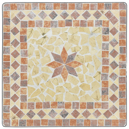 Tavolo da Bistrò a Mosaico Terracotta 60x60x74 cm in Ceramica