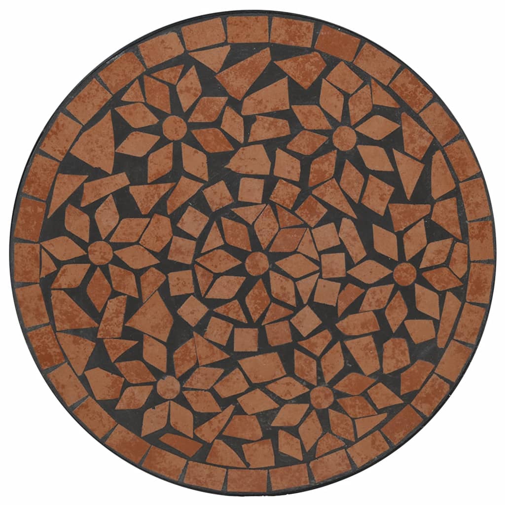 Tavolo da Bistrò a Mosaico Terracotta Ø50x70 cm in Ceramica - homemem39