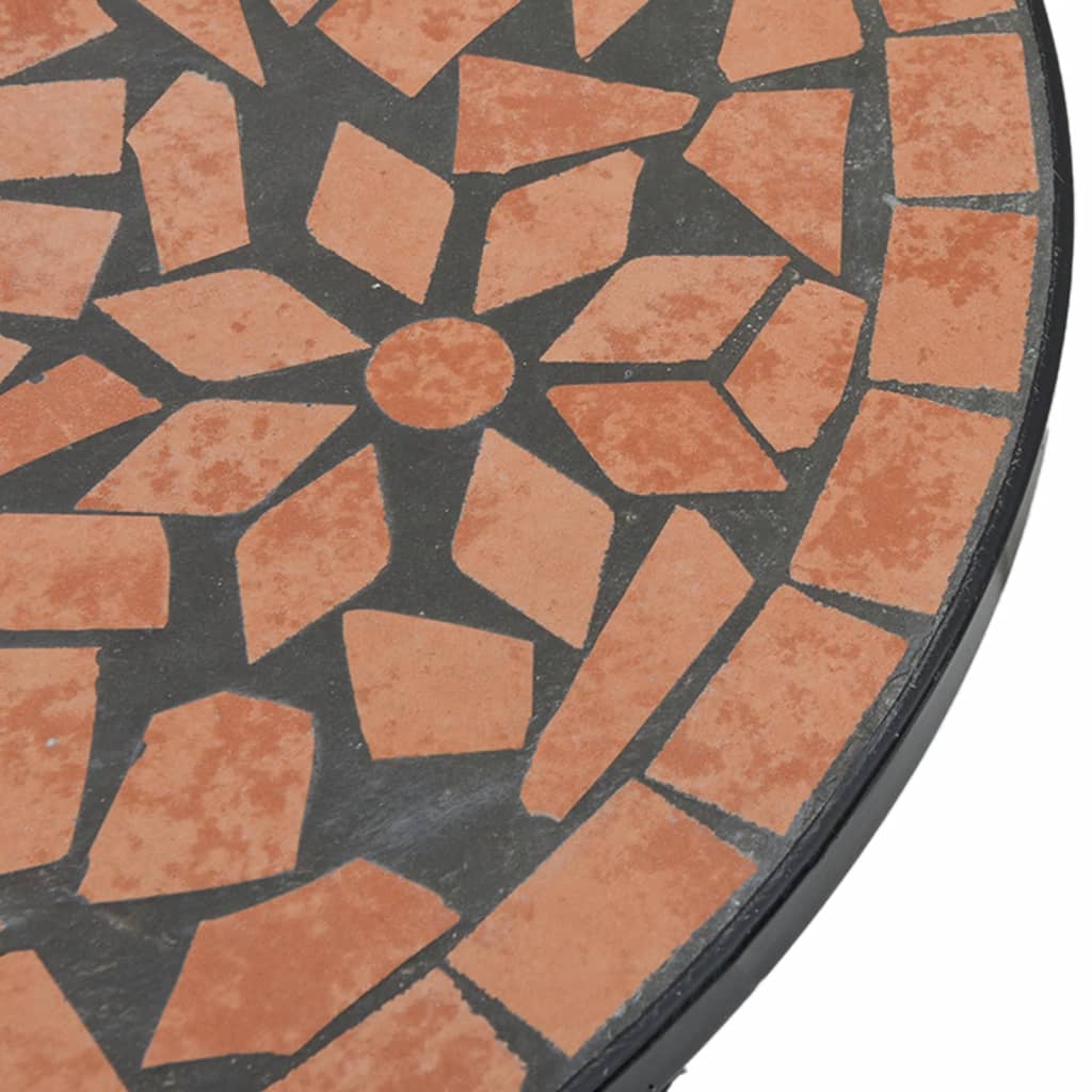 Tavolo da Bistrò a Mosaico Terracotta Ø50x70 cm in Ceramica - homemem39