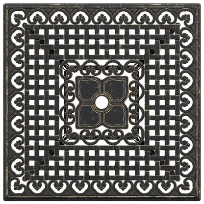 Tavolo da Giardino Bronzo 80x80x75 cm in Alluminio Pressofuso - homemem39