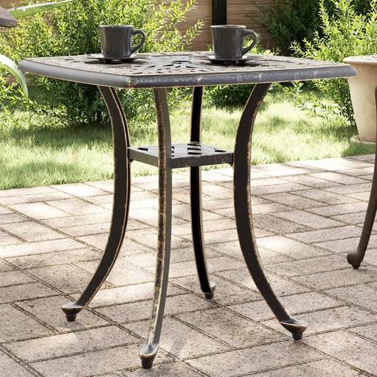 Tavolo da Giardino Bronzo 53x53x53 cm in Alluminio Pressofuso - homemem39