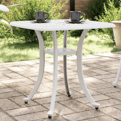 Tavolo da Giardino Bianco 53x53x53 cm in Alluminio Pressofuso - homemem39