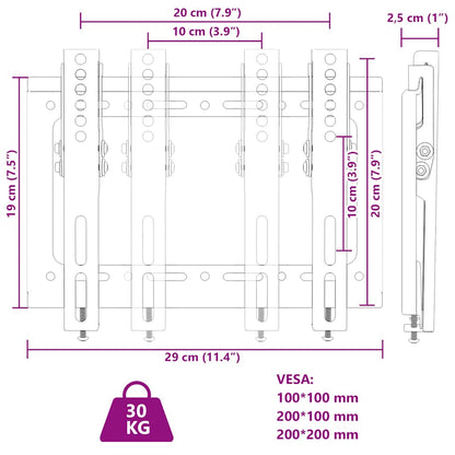 Supporto TV a Muro per Schermo 14-42" Max VESA 200x200 mm 30kg