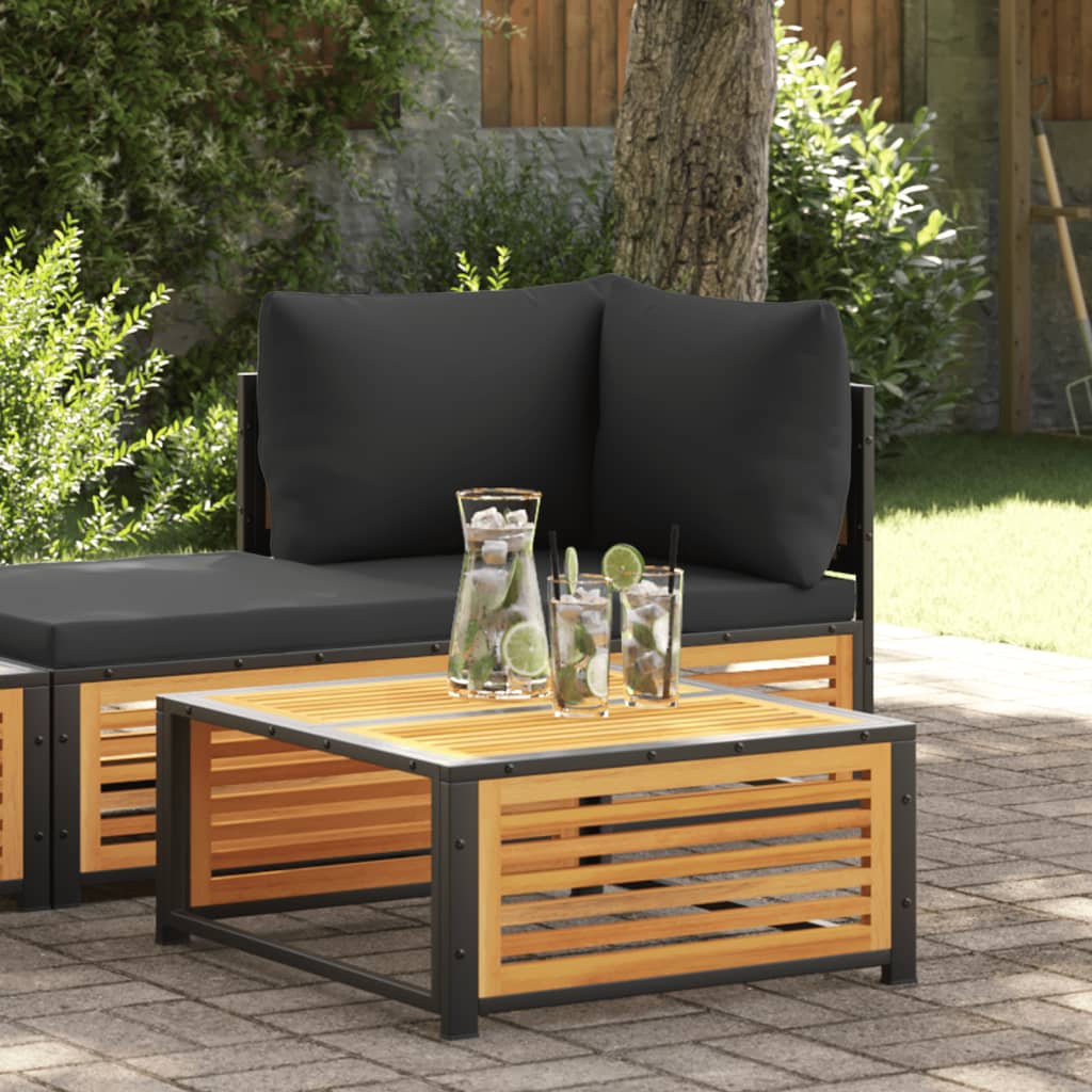 Tavolo da Giardino 68x68x30 cm in Legno Massello di Acacia - homemem39