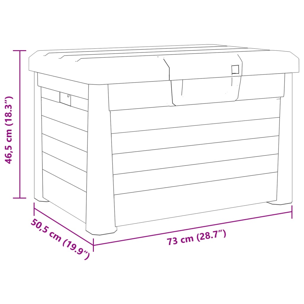 Contenitore Cuscini Antracite 73x50,5x46,5 cm in Polipropilene - homemem39