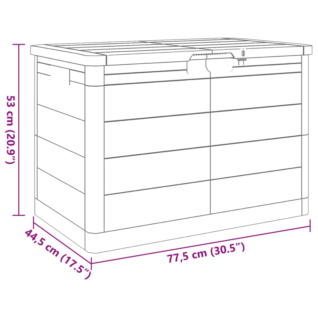 Contenitore Cuscini Antracite 77,5x44,5x53 cm in Polipropilene - homemem39