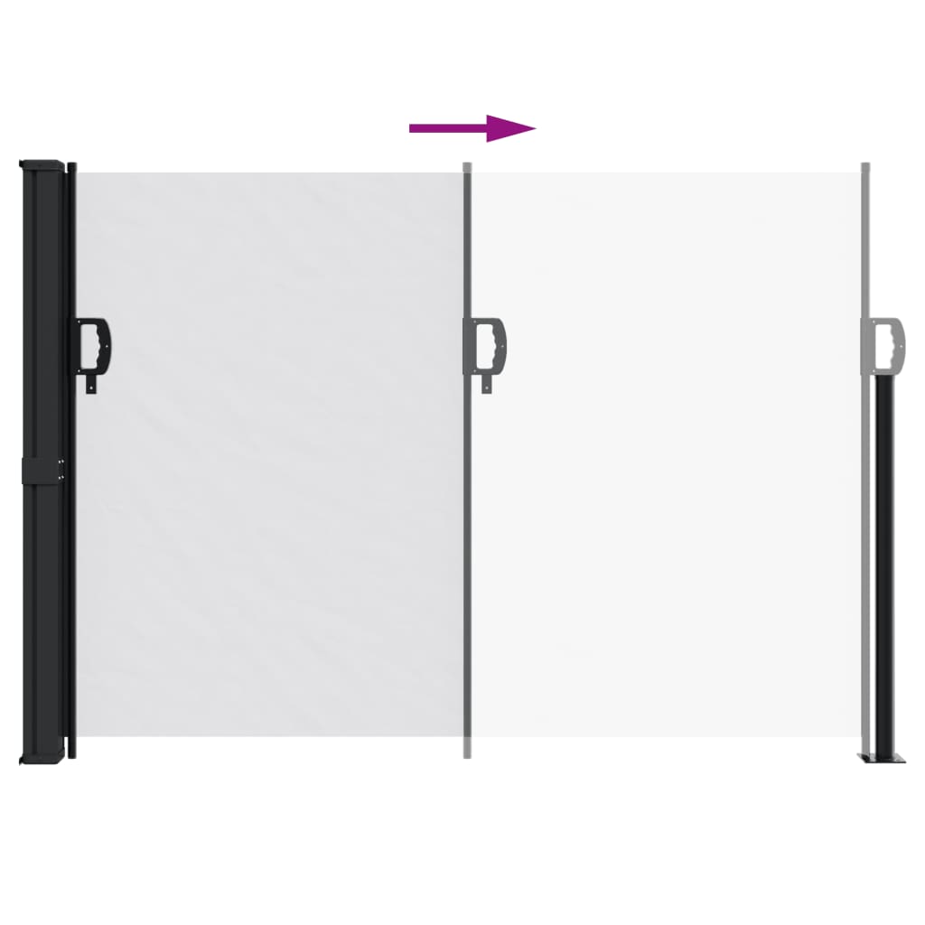 Tenda da Sole Laterale Retrattile Bianco 140x500 cm - homemem39