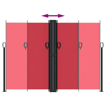 Tenda da Sole Laterale Retrattile Rossa 180x1000 cm - homemem39