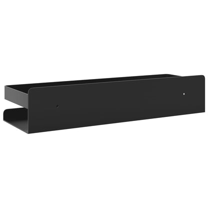 Mensola Doccia Nera Opaca 30x10x6cm Acciaio Inox 304 Spazzolato