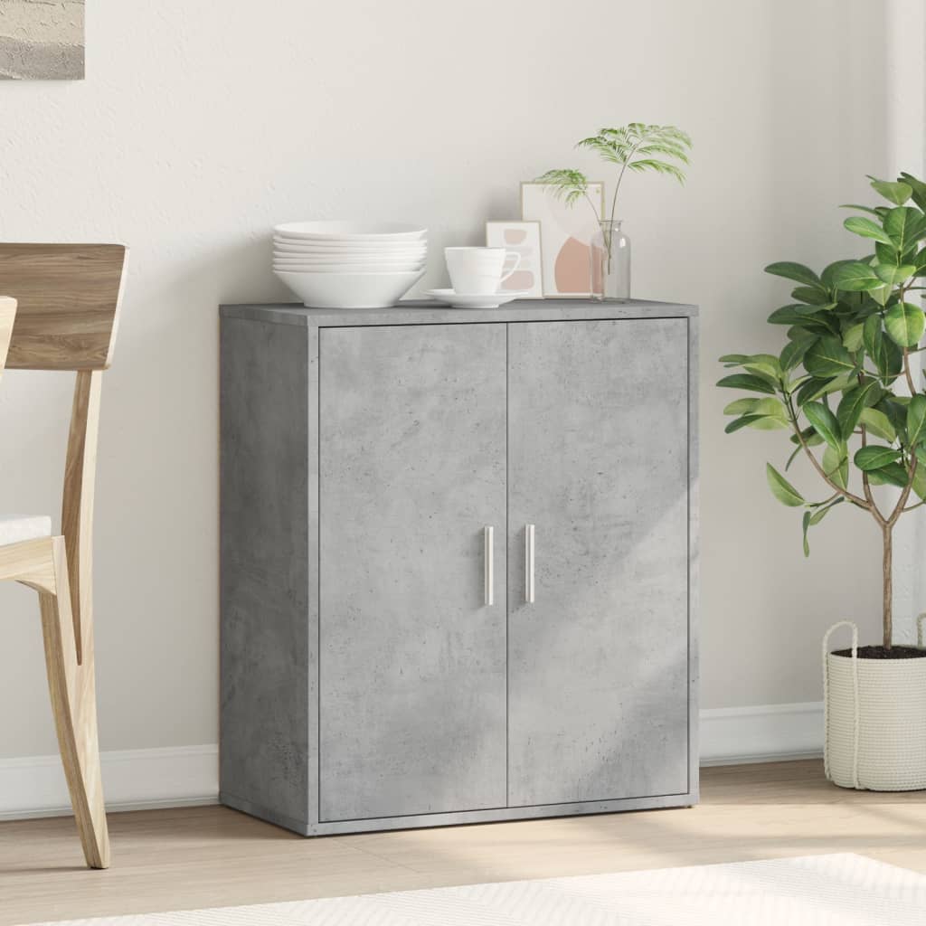 Credenza Grigio Cemento 60x31x70 cm in Legno Multistrato - homemem39