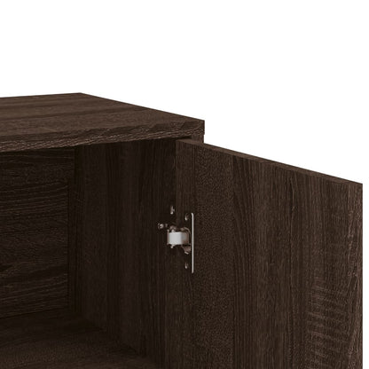 Credenza Rovere Marrone 60x31x84 cm in Legno Multistrato - homemem39