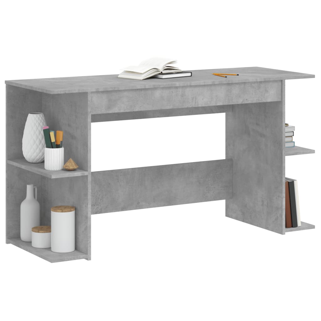 Scrivania Grigio Cemento 140x50x75 cm in Legno Multistrato - homemem39