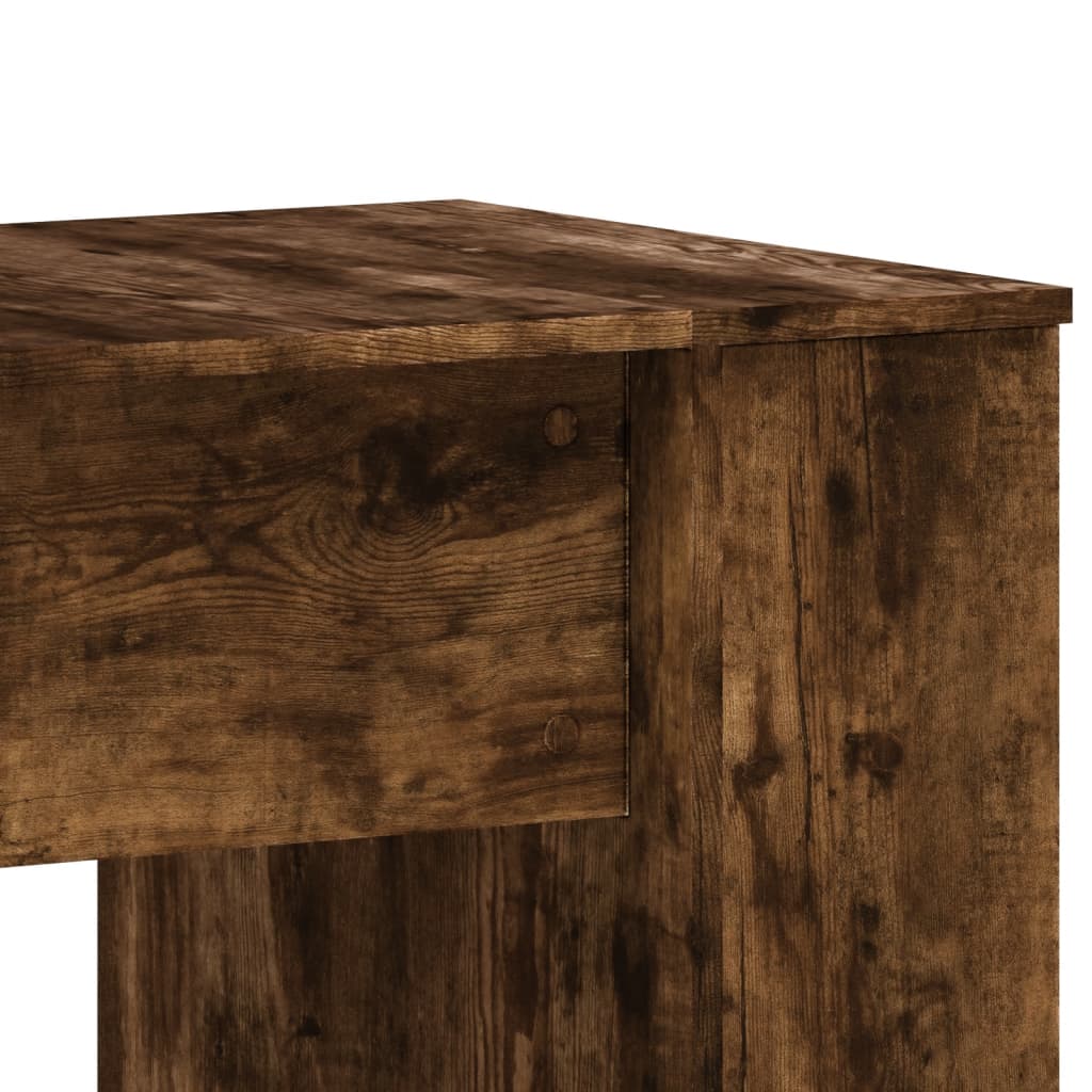 Scrivania Rovere Fumo 140x50x75 cm in Legno Multistrato - homemem39