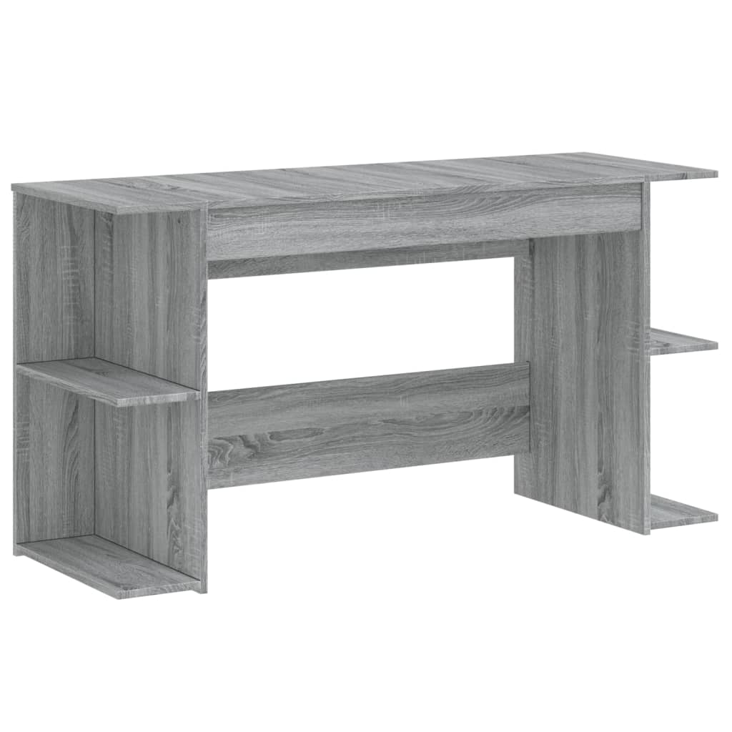 Scrivania Grigio Sonoma 140x50x75 cm in Legno Multistrato - homemem39