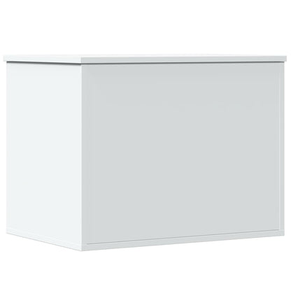 Contenitore Portaoggetti Bianco 60x42x46 cm Legno Multistrato