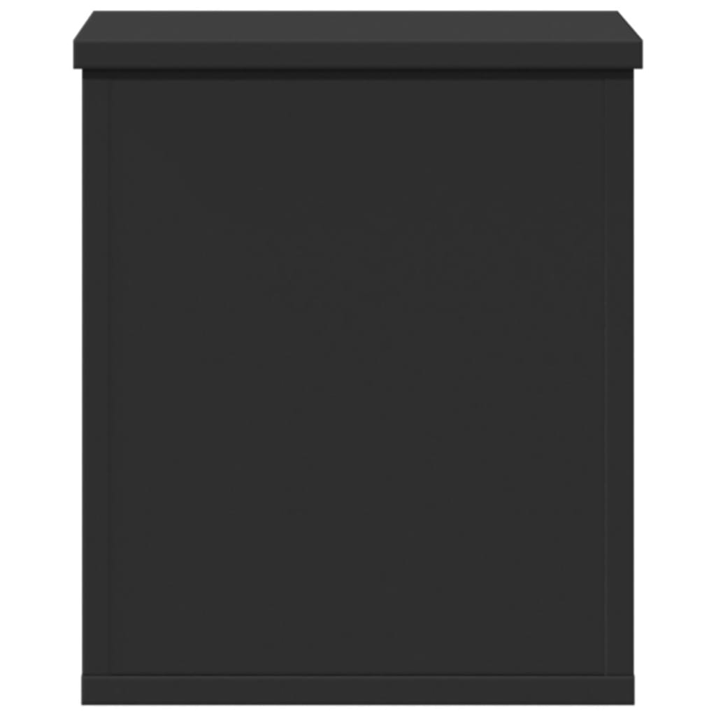 Contenitore Portaoggetti Nero 30x35x35 cm in Truciolato - homemem39