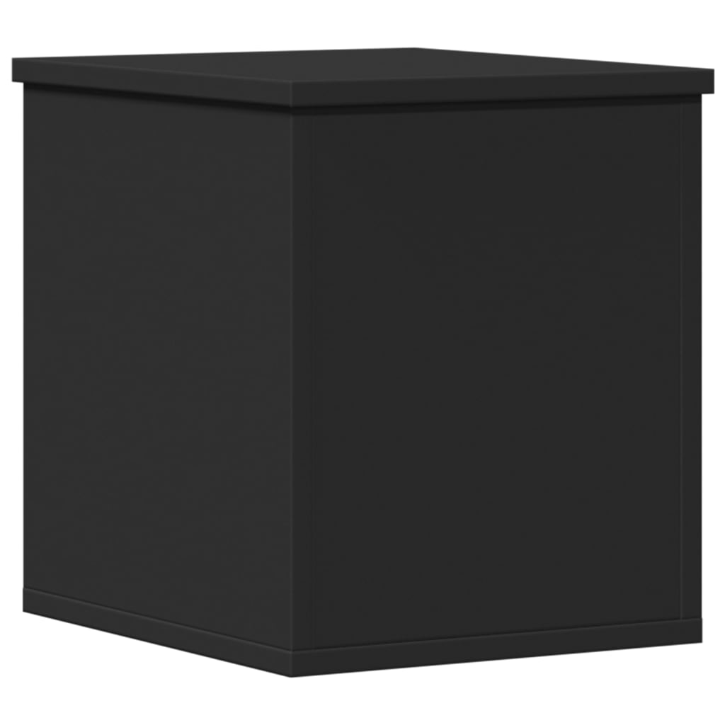 Contenitore Portaoggetti Nero 30x35x35 cm in Truciolato - homemem39