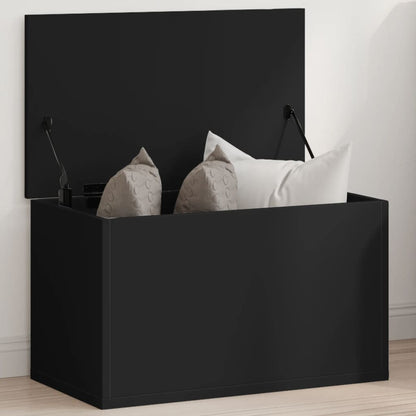 Contenitore Portaoggetti Nero 60x35x35 cm in Truciolato - homemem39