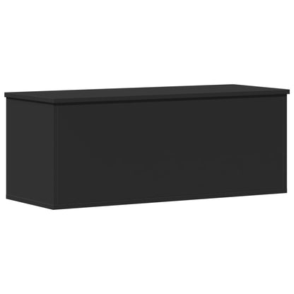 Contenitore Portaoggetti Nero 90x35x35 cm in Truciolato - homemem39