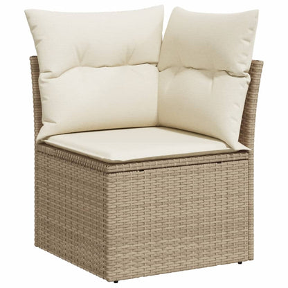 Set Divano da Giardino 13 pz con Cuscini Beige in Polyrattan - homemem39