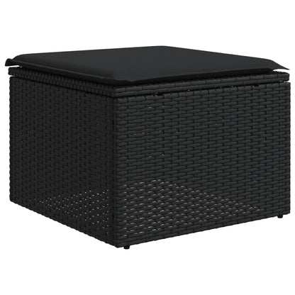 Set Divani da Giardino 5 pz con Cuscini in Polyrattan Nero - homemem39