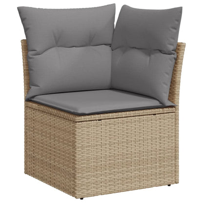 Set Divano da Giardino 5 pz con Cuscini Beige in Polyrattan - homemem39