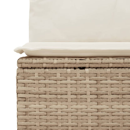 Set Divani da Giardino 11 pz con Cuscini Beige in Polyrattan - homemem39