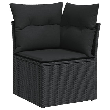 Set Divani da Giardino 12 pz con Cuscini Nero in Polyrattan - homemem39