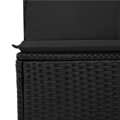 Set Divani da Giardino 12 pz con Cuscini Nero in Polyrattan - homemem39