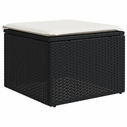 Set Divani da Giardino con Cuscini 8 pz Nero in Polyrattan - homemem39