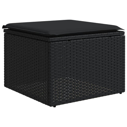 Set Divani da Giardino con Cuscini 8 pz Nero in Polyrattan - homemem39