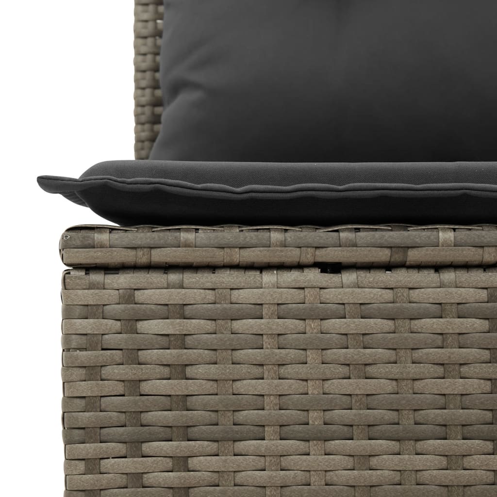 Set Divani da Giardino 11 pz con Cuscini in Polyrattan Nero - homemem39