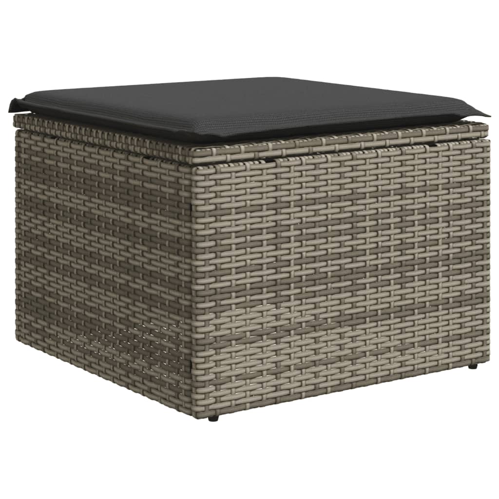 Set Divani da Giardino 11 pz con Cuscini in Polyrattan Nero - homemem39