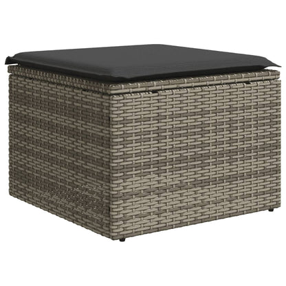 Set Divani da Giardino 11 pz con Cuscini in Polyrattan Nero - homemem39