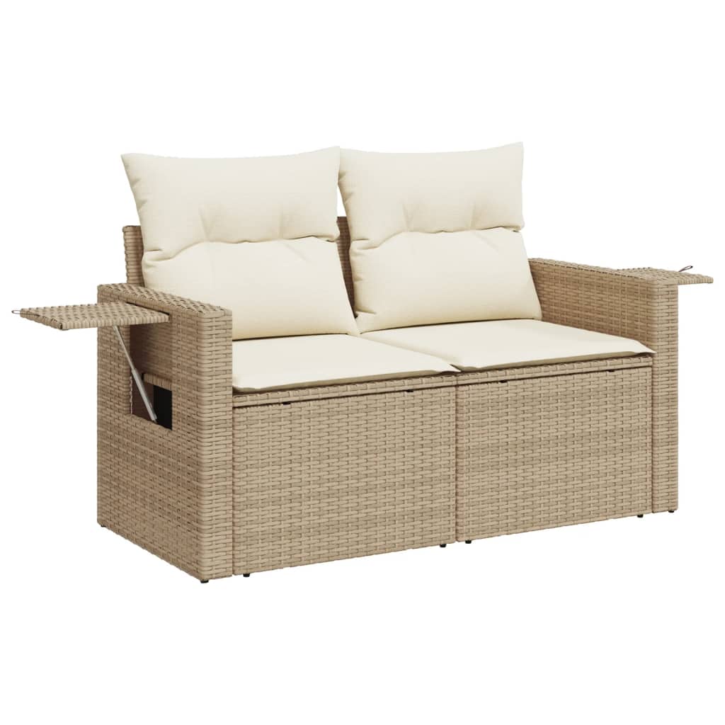 Set Divano da Giardino 13 pz con Cuscini Beige in Polyrattan - homemem39