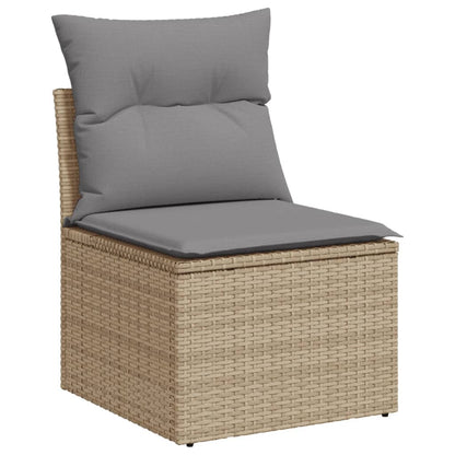 Set Divano da Giardino 13 pz con Cuscini Beige in Polyrattan - homemem39