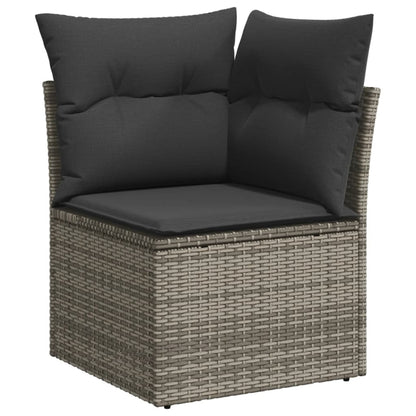 Set Divani da Giardino 13 pz con Cuscini Grigio in Polyrattan - homemem39