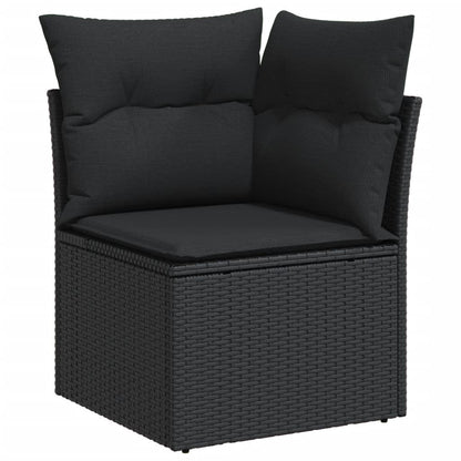 Set Divani da Giardino 14pz con Cuscini in Polyrattan Nero - homemem39