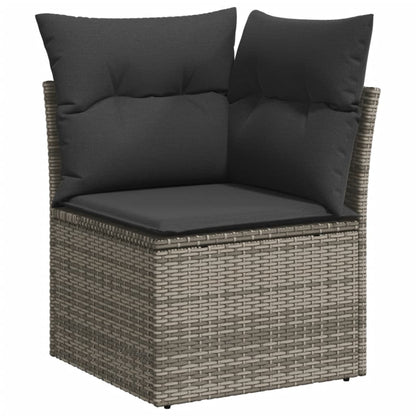 Set Divani da Giardino 12 pz con Cuscini Grigio in Polyrattan - homemem39