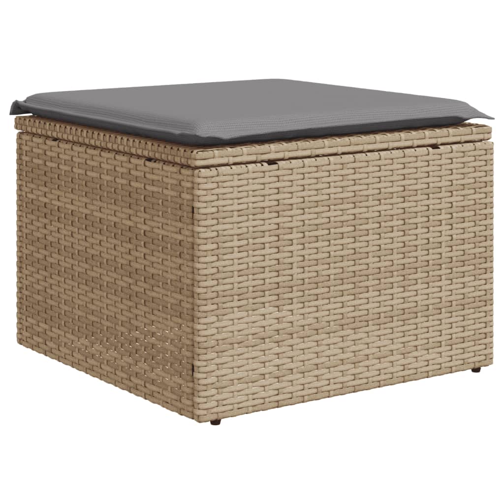 Set Divani da Giardino 12 pz con Cuscini Beige in Polyrattan - homemem39