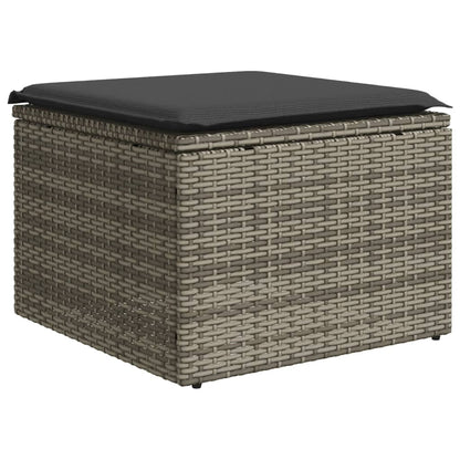 Set Divani da Giardino 12 pz con Cuscini Grigio in Polyrattan - homemem39