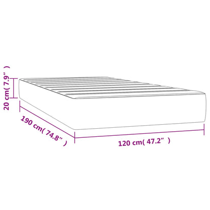 Materasso a Molle Insacchettate Crema 120x190x20 cm in Tessuto - homemem39