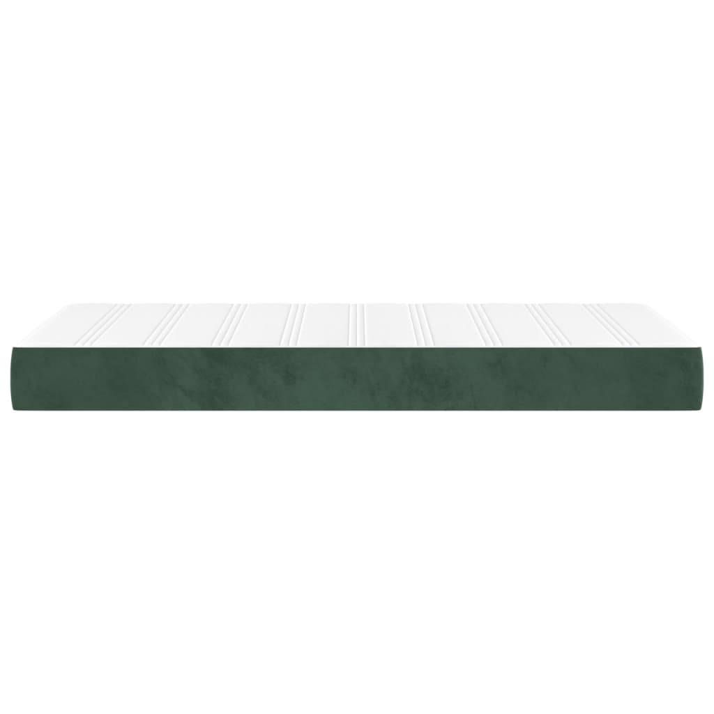 Materasso a Molle Verde Scuro 120x190x20 cm in Velluto - homemem39