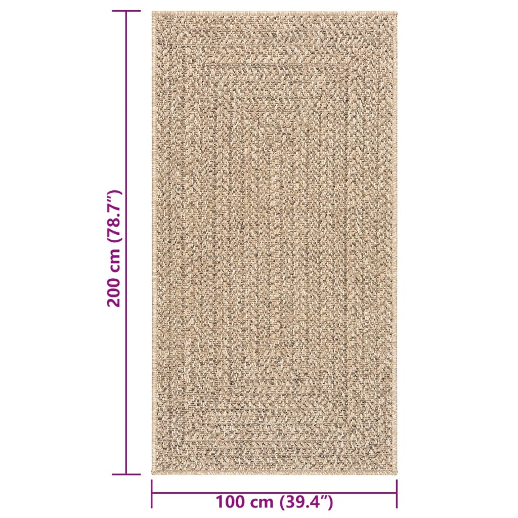 Tappeto ZIZUR 100x200 cm Aspetto Iuta per Interni ed Esterni - homemem39