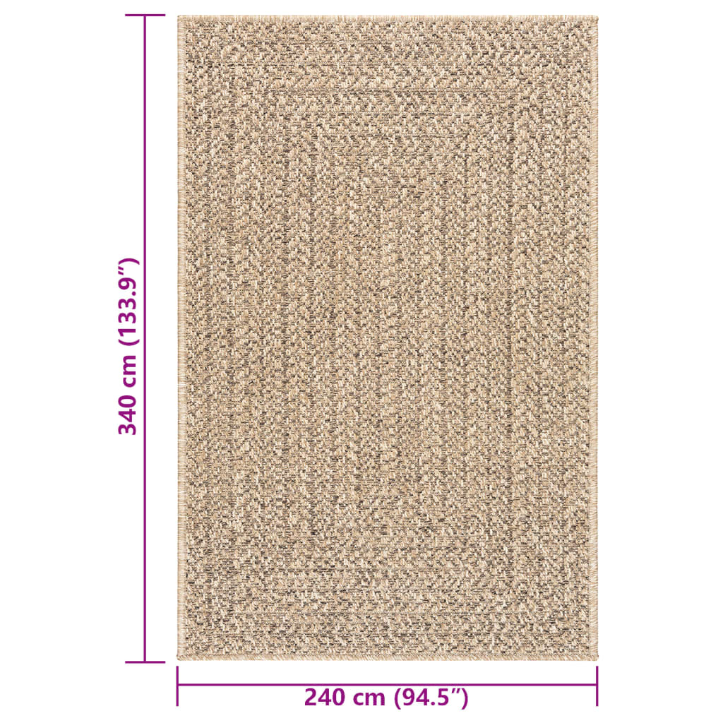 Tappeto ZIZUR 240x340 cm Aspetto Iuta per Interni ed Esterni - homemem39