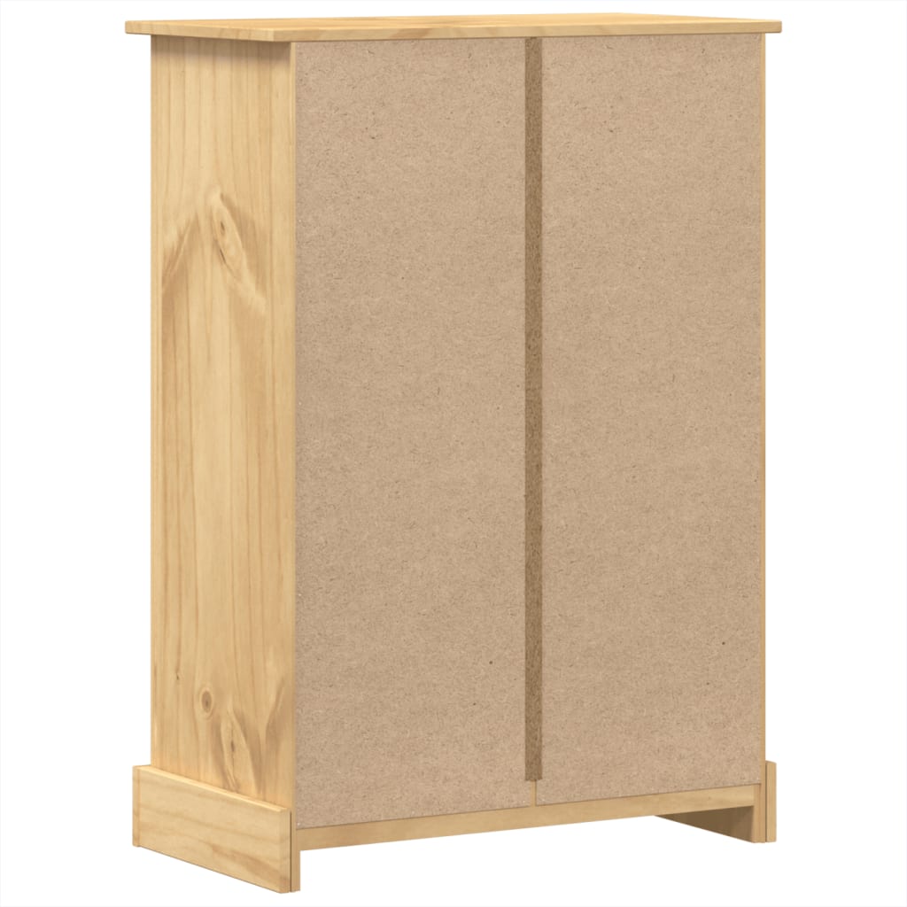 Cassettiera Corona 80x43x114 cm in Legno Massello di Pino - homemem39