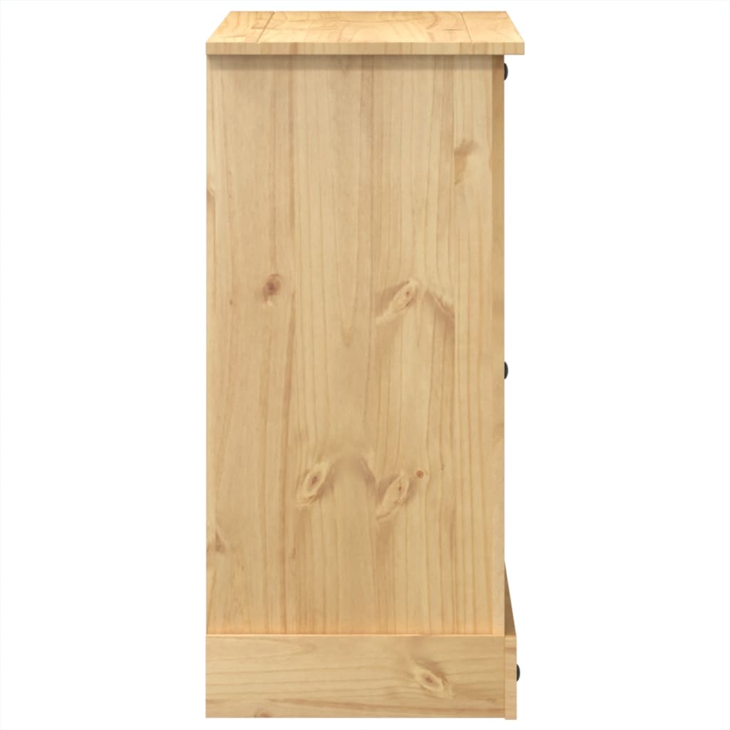 Cassettiera Corona 110x43x91 cm in Legno Massello di Pino - homemem39