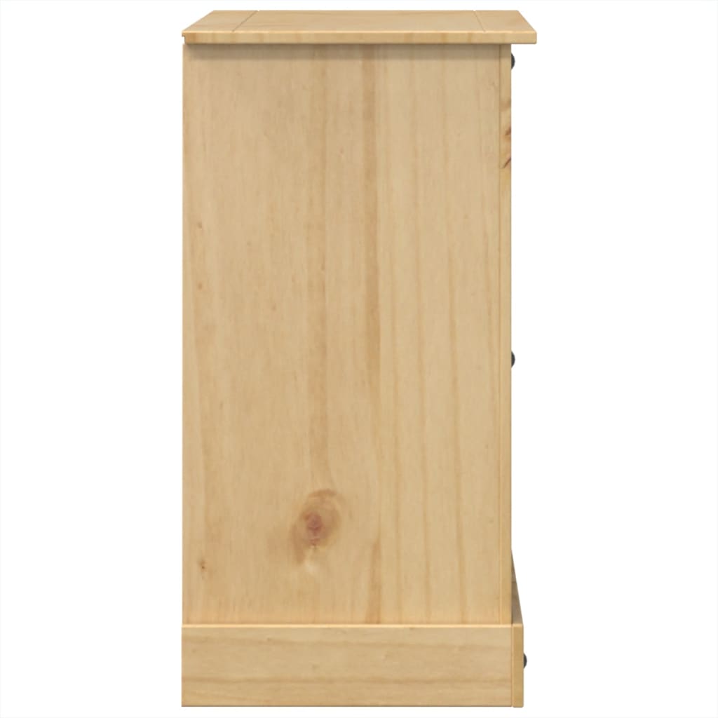 Cassettiera Corona 120x48x91 cm in Legno Massello di Pino - homemem39